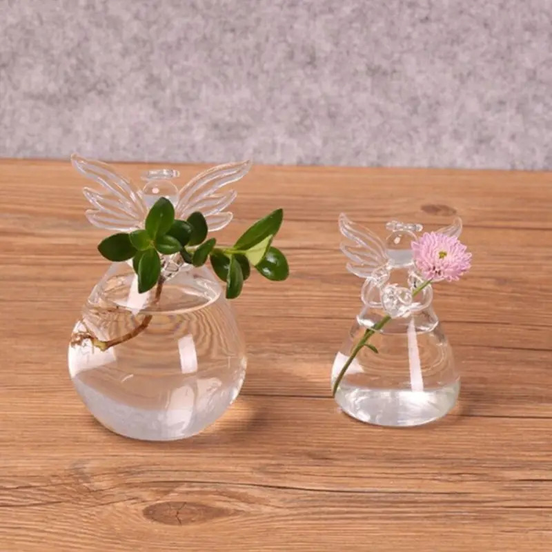 Aquarium Fish Angel - ตู้ปลาแก้วใสทรงนางฟ้าลดราคา - ตู้ปลาขนาดเล็กใหม่สำหรับปลากัด ปลากุ้ง ตกแต่งบ้าน สำนักงาน