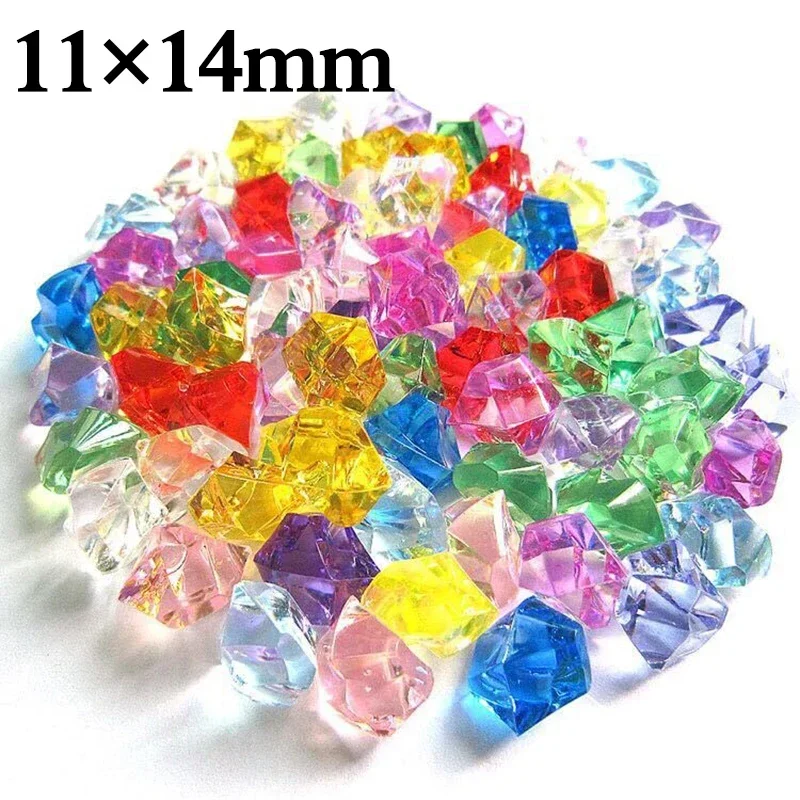 Aquarium Decoration Rock - 200 PCS อัญมณีอะคริลิคหินสีสันบด ICE Rocks Aquarium