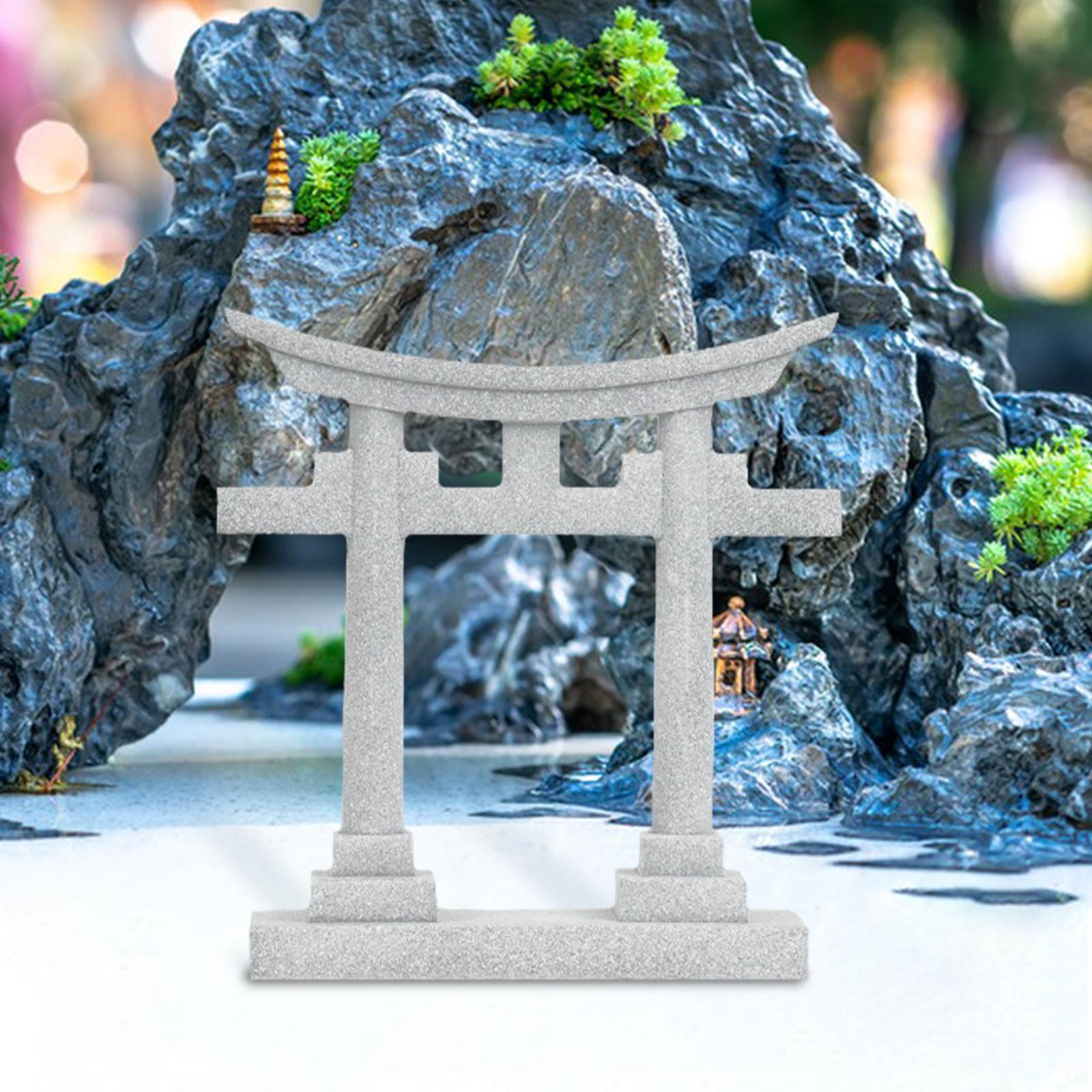 Aquarium Fish Japanese - โมเดลตกแต่งตู้ปลา รูปประตูโทริอิญี่ปุ่น ทำจากพีวีซี พร้อมถ้ำซ่อนตัว สำหรับตกแต่งตู้ปลา