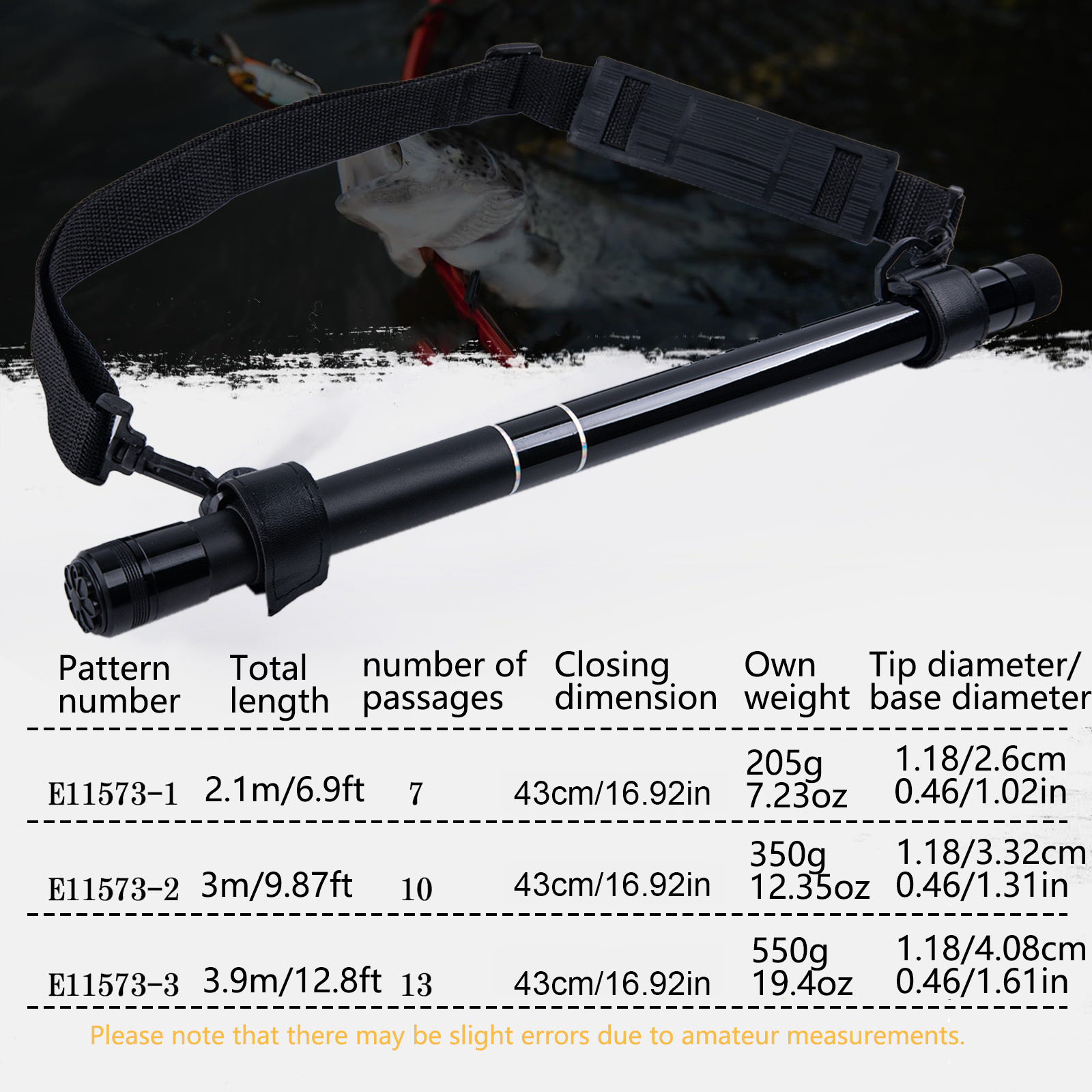 Goture ตกปลาสุทธิ POLE 2.1M 3. - Fish Net Handle บทวิจารณ์และราคา