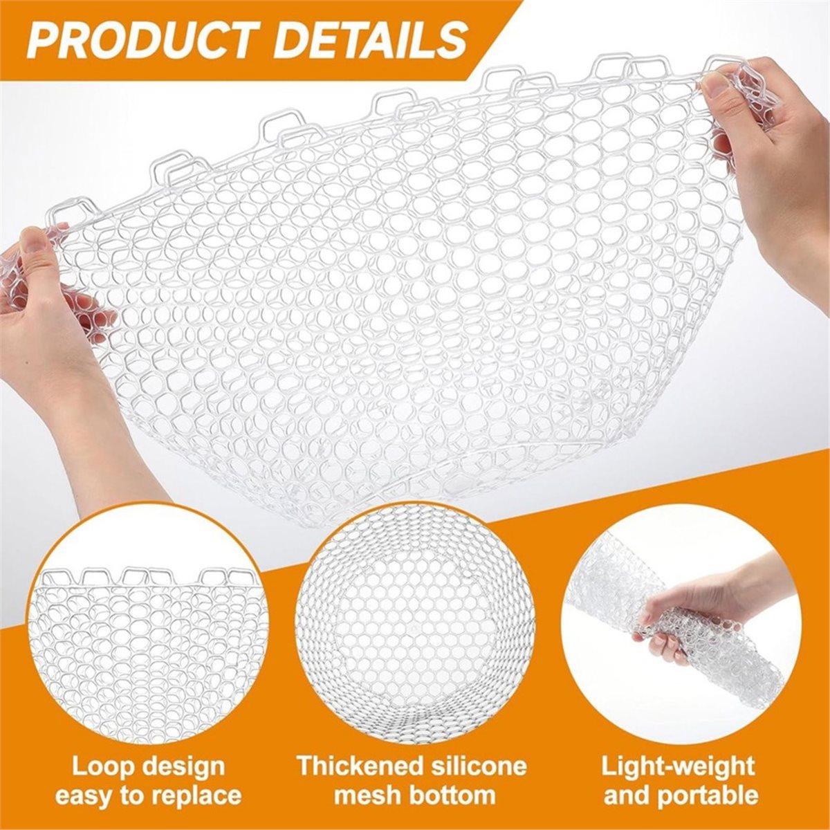POPULAR-2 ชิ้น ตาข่ายยางสำหรับ - Fish Net Handle บทวิจารณ์และราคา