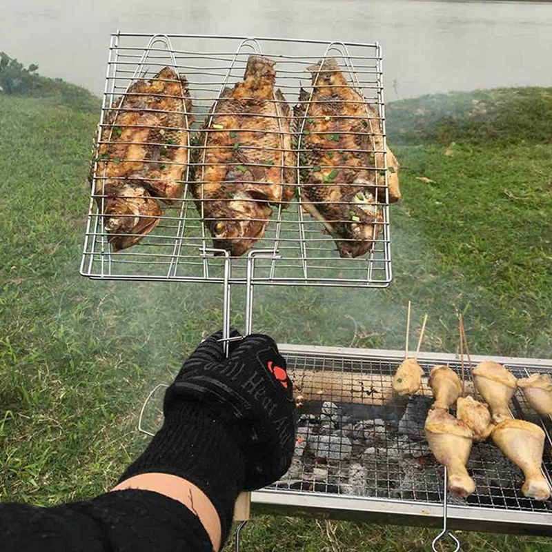 [A93Z!】 ตะแกรงย่างปลาสำหรับบาร - Fish Net Handle บทวิจารณ์และราคา