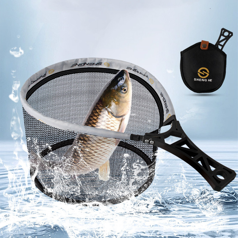 แบบพกพา ABS Fly Fishing Hand N - Fish Net Handle บทวิจารณ์และราคา