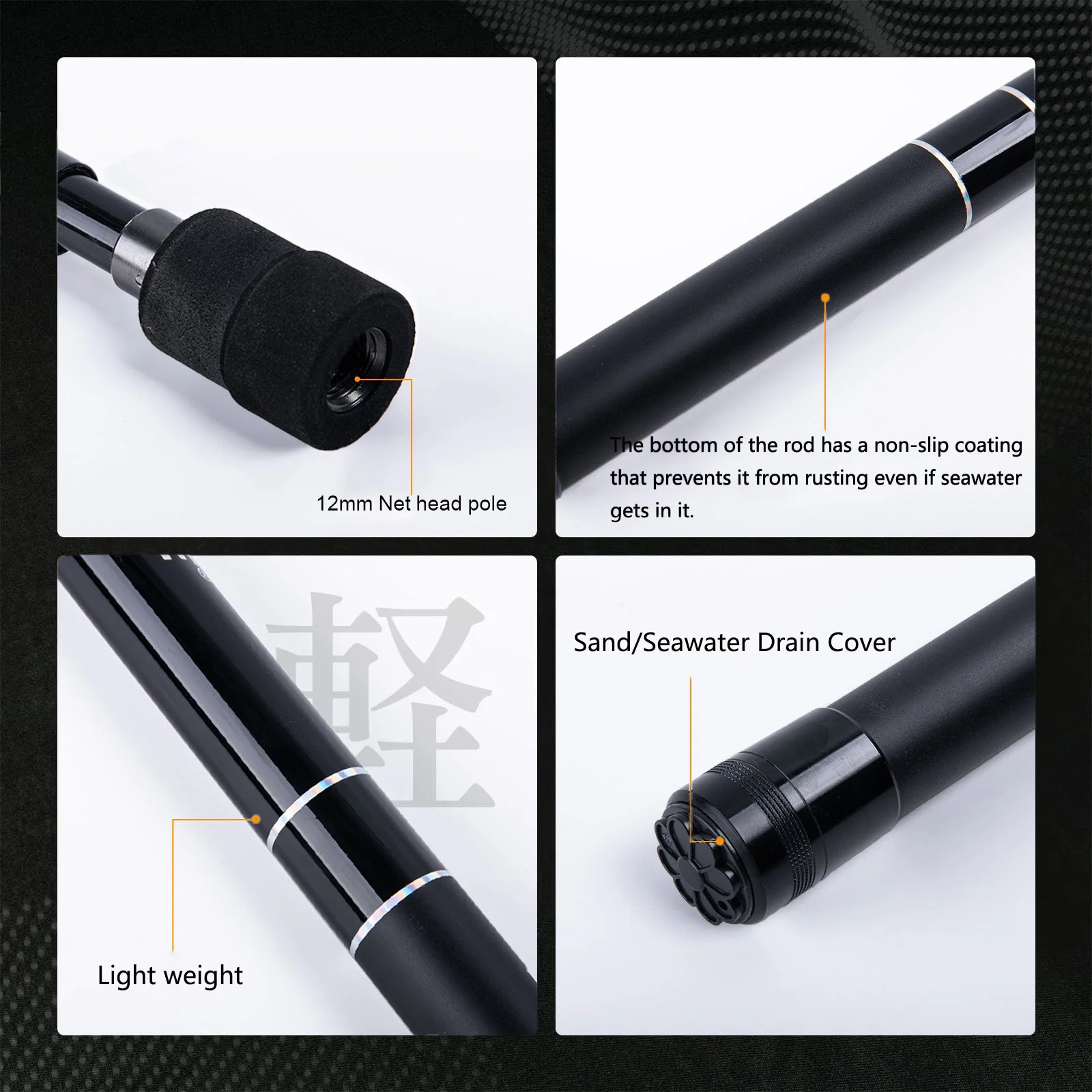 Goture แบบพกพาตกปลาสุทธิ POLE  - Fish Net Handle บทวิจารณ์และราคา