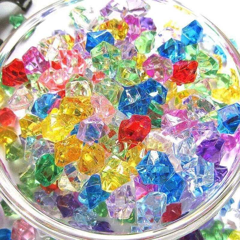 200 PCS อัญมณีอะคริลิคหินสีสัน - Aquarium Decoration Rock บทวิจารณ์และราคา