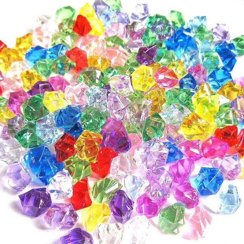 200 PCS อัญมณีอะคริลิคหินสีสัน - Aquarium Decoration Rock บทวิจารณ์และราคา